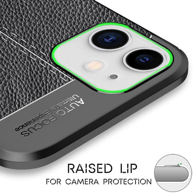 NALIA Leder-Optik Silikon Case für iPhone 12 Mini – Griffig & Matt – BARRON Handyhülle (Anti-Fingerprint, Stoßfest & Robust) – Marke aus Berlin Default Title NALIA Protective Hülle