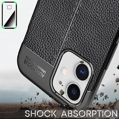 NALIA Leder-Optik Silikon Case für iPhone 12 Mini – Griffig & Matt – BARRON Handyhülle (Anti-Fingerprint, Stoßfest & Robust) – Marke aus Berlin Default Title NALIA Protective Hülle