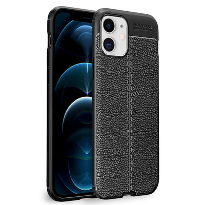 NALIA Leder-Optik Silikon Case für iPhone 12 / 12 Pro – Griffig & Matt – BARRON Handyhülle (Anti-Fingerprint, Stoßfest & Robust) – Marke aus Berlin Default Title NALIA Protective Hülle