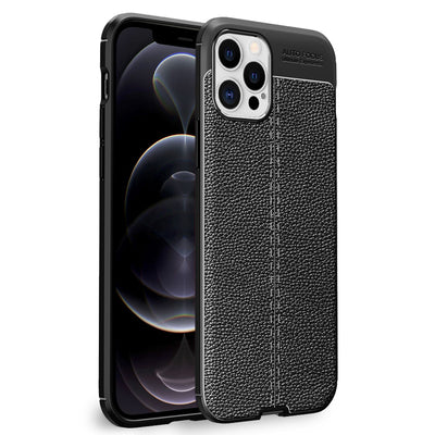 NALIA Leder-Optik Silikon Case für iPhone 12 Pro Max – Griffig & Matt – BARRON Handyhülle (Anti-Fingerprint, Stoßfest & Robust) – Marke aus Berlin Default Title NALIA Protective Hülle