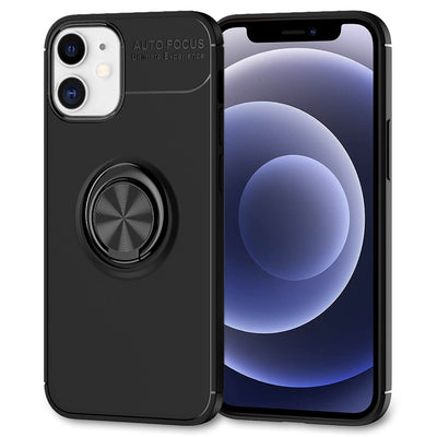 NALIA Ringhülle für iPhone 12 Mini – Ring-Ständer 360° & für Magnet-Halter – GRIP360 (Mattiertes Silikon Case) – Marke aus Berlin NALIA Protective Hülle