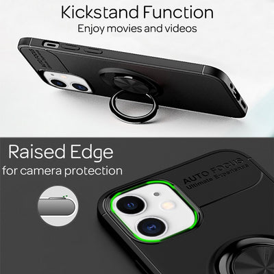 NALIA Ringhülle für iPhone 12 / 12 Pro – Ring-Ständer 360° & für Magnet-Halter – GRIP360 (Mattiertes Silikon Case) – Marke aus Berlin Rose Gold NALIA Protective Hülle