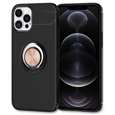NALIA Ringhülle für iPhone 12 Pro Max – Ring-Ständer 360° & für Magnet-Halter – GRIP360 (Mattiertes Silikon Case) – Marke aus Berlin Rose Gold NALIA Protective Hülle