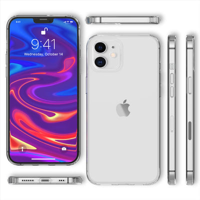 NALIA Transparente Hülle für iPhone 12 / iPhone 12 Pro – Harte Rückseite & Silikon Rand – IGNITE (Stoßfeste Handyhülle & Verstärkte Ecken) – Marke aus Berlin Default Title NALIA Transparente Hülle