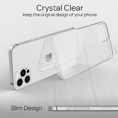 NALIA Transparente Hülle für iPhone 12 Pro Max – Harte Rückseite & Silikon Rand – IGNITE (Stoßfeste Handyhülle & Verstärkte Ecken) – Marke aus Berlin Default Title NALIA Transparente Hülle