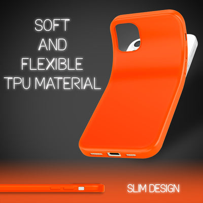 NALIA Neon Silikonhülle für iPhone 12 Pro Max – Soft-Touch & Signal-Neon – NEONSHOCK (Matte Schutzhülle) – Marke aus Berlin Orange NALIA Protective Hülle