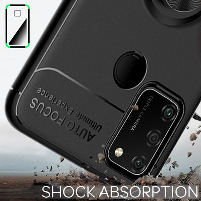 NALIA Ring Handyhülle kompatibel mit Honor 9A Hülle, TPU Silikon Cover mit 360-Grad Finger-Halter für magnetische KFZ-Halterung, Dünne Schutzhülle Phone Case Handy-Tasche Etui Bumper Rose Gold NALIA Protective Hülle