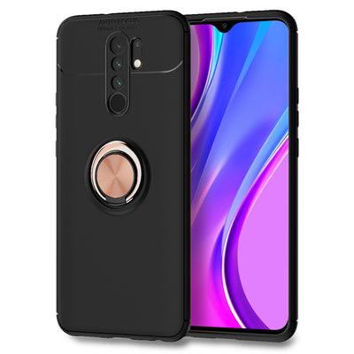 NALIA Ringhülle für Xiaomi Redmi 9 – Ring-Ständer 360° & für Magnet-Halter – GRIP360 (Mattiertes Silikon Case) – Marke aus Berlin Rose Gold NALIA Protective Hülle