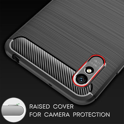 NALIA Silikonhülle für Xiaomi Redmi 9A – Rutschfest & Matt – VORTEX (Gebürstete Optik & Carbon Design) – Marke aus Berlin Default Title NALIA Protective Hülle