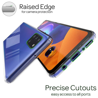 NALIA Klare Schutzhülle kompatibel mit Samsung Galaxy A31 Hülle, Transparentes Robustes Hard Backcover & Silikon Bumper, Durchsichtige Kunststoff Handyhülle Phone Case, Schutz Cover Handy-Tasche Default Title NALIA Transparente Hülle