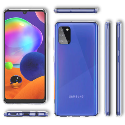 NALIA Klare Schutzhülle kompatibel mit Samsung Galaxy A31 Hülle, Transparentes Robustes Hard Backcover & Silikon Bumper, Durchsichtige Kunststoff Handyhülle Phone Case, Schutz Cover Handy-Tasche Default Title NALIA Transparente Hülle