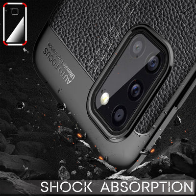 NALIA Design Case kompatibel mit Samsung Galaxy A31 Hülle, Leder Look Stylische Handyhülle Stoßfeste Silikon Schutzhülle, Slim Phone Backcover Skin Dünne Handy-Tasche Cover Etui Robust - Schwarz Default Title NALIA Protective Hülle