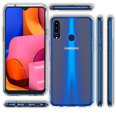 NALIA Transparente Hülle für Samsung Galaxy A20s – Harte Rückseite & Silikon Rand – IGNITE (Stoßfeste Handyhülle & Verstärkte Ecken) – Marke aus Berlin Default Title NALIA Transparente Hülle