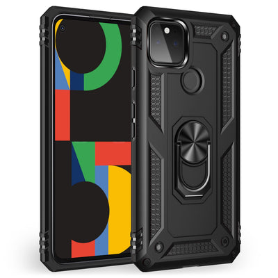 NALIA Panzerhülle für Google Pixel 5 – Ring-Ständer 360° & Magnet-Halterung Kompatibel – RINGDEFEND (Stoßfestes Outdoor Case) – Marke aus Berlin Default Title NALIA Outdoor Hülle