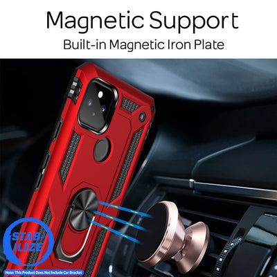 NALIA Panzerhülle für Google Pixel 5 – Ring-Ständer 360° & Magnet-Halterung Kompatibel – RINGDEFEND (Stoßfestes Outdoor Case) – Marke aus Berlin Default Title NALIA Outdoor Hülle