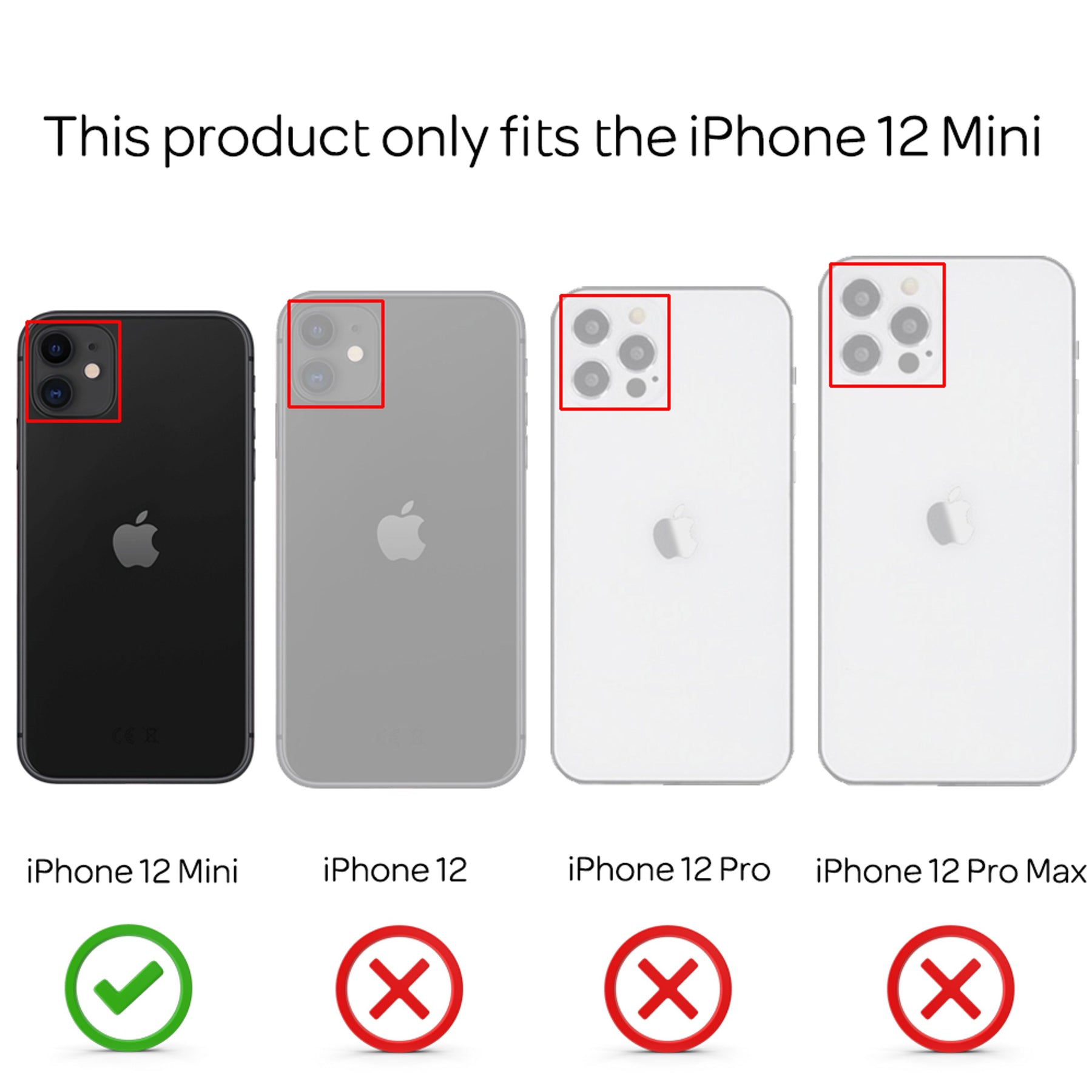 NALIA Spiegelhülle für iPhone 12 Mini – Echtes Glas (9H Spiegel & Robust) – RAYN (Premium Hardcase & Silikon Bumper) – Marke aus Berlin Default Title NALIA Protective Hülle