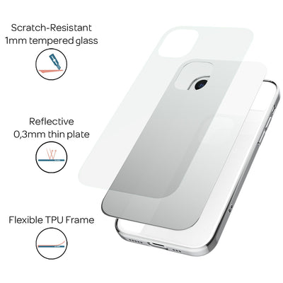 NALIA Spiegelhülle für iPhone 12 / 12 Pro – Echtes Glas (9H Spiegel & Robust) – RAYN (Premium Hardcase & Silikon Bumper) – Marke aus Berlin Default Title NALIA Protective Hülle