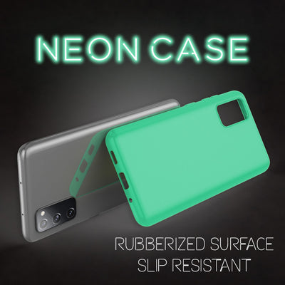NALIA Neon Silikonhülle für Samsung Galaxy S20 FE – Soft-Touch & Signal-Neon – NEONSHOCK (Matte Schutzhülle) – Marke aus Berlin Grün NALIA Protective Hülle