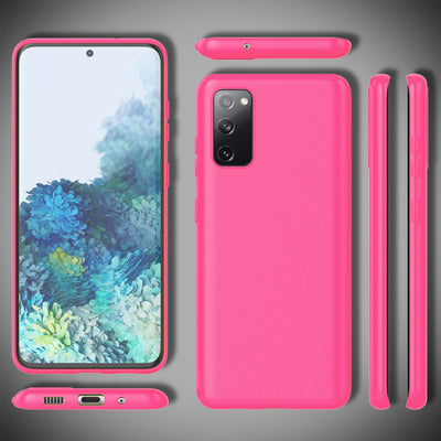NALIA Neon Silikonhülle für Samsung Galaxy S20 FE – Soft-Touch & Signal-Neon – NEONSHOCK (Matte Schutzhülle) – Marke aus Berlin Pink NALIA Protective Hülle