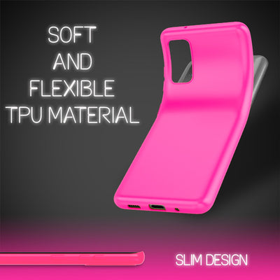 NALIA Neon Silikonhülle für Samsung Galaxy S20 FE – Soft-Touch & Signal-Neon – NEONSHOCK (Matte Schutzhülle) – Marke aus Berlin Pink NALIA Protective Hülle