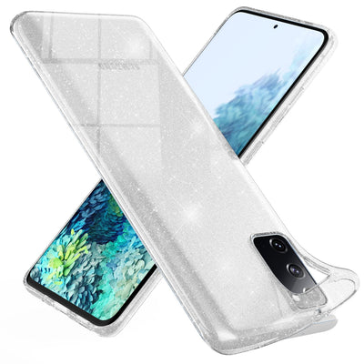 NALIA Glitzerhülle für Samsung Galaxy S20 FE – Funkelndes Silikon Case – DAZZLIN (Transparent & Stoßfest) – Marke aus Berlin Transparent NALIA Transparente Hülle