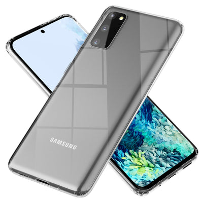 NALIA Transparente Hülle für Samsung Galaxy S20 – Harte Rückseite & Silikon Rand – IGNITE (Stoßfeste Handyhülle & Verstärkte Ecken) – Marke aus Berlin Default Title NALIA Transparente Hülle