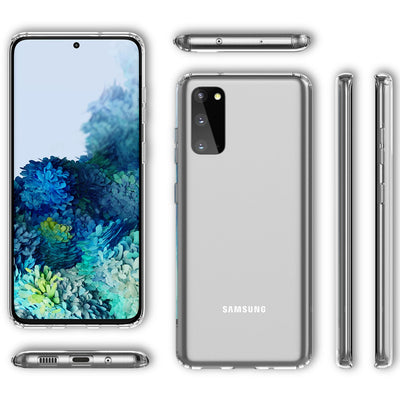 NALIA Transparente Hülle für Samsung Galaxy S20 – Harte Rückseite & Silikon Rand – IGNITE (Stoßfeste Handyhülle & Verstärkte Ecken) – Marke aus Berlin Default Title NALIA Transparente Hülle