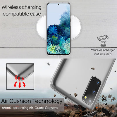 NALIA Transparente Hülle für Samsung Galaxy S20 – Harte Rückseite & Silikon Rand – IGNITE (Stoßfeste Handyhülle & Verstärkte Ecken) – Marke aus Berlin Default Title NALIA Transparente Hülle