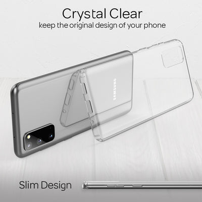 NALIA Transparente Hülle für Samsung Galaxy S20 – Harte Rückseite & Silikon Rand – IGNITE (Stoßfeste Handyhülle & Verstärkte Ecken) – Marke aus Berlin Default Title NALIA Transparente Hülle