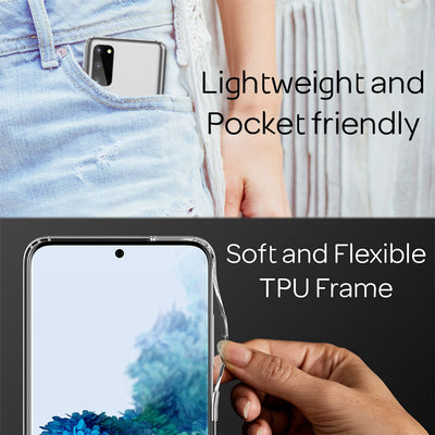 NALIA Transparente Hülle für Samsung Galaxy S20 – Harte Rückseite & Silikon Rand – IGNITE (Stoßfeste Handyhülle & Verstärkte Ecken) – Marke aus Berlin Default Title NALIA Transparente Hülle