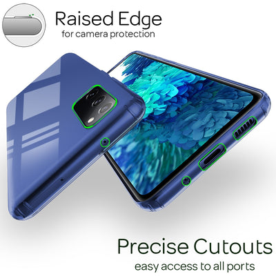 NALIA Transparente Hülle für Samsung Galaxy S20 FE – Harte Rückseite & Silikon Rand – IGNITE (Stoßfeste Handyhülle & Verstärkte Ecken) – Marke aus Berlin Default Title NALIA Transparente Hülle