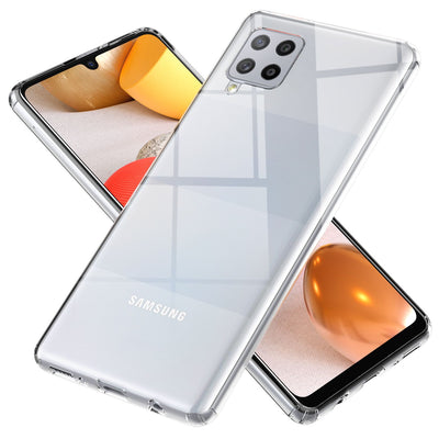 NALIA Transparente Hülle für Samsung Galaxy A42 5G – Harte Rückseite & Silikon Rand – IGNITE (Stoßfeste Handyhülle & Verstärkte Ecken) – Marke aus Berlin Default Title NALIA Transparente Hülle