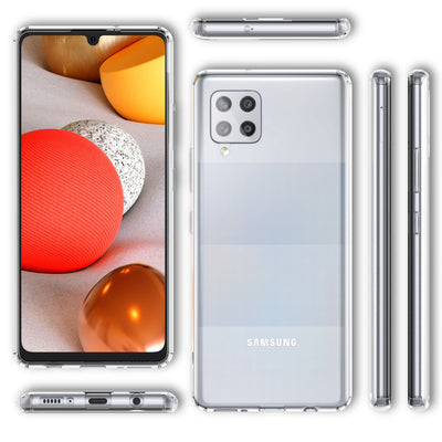 NALIA Transparente Hülle für Samsung Galaxy A42 5G – Harte Rückseite & Silikon Rand – IGNITE (Stoßfeste Handyhülle & Verstärkte Ecken) – Marke aus Berlin Default Title NALIA Transparente Hülle