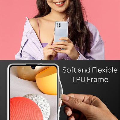 NALIA Transparente Hülle für Samsung Galaxy A42 5G – Harte Rückseite & Silikon Rand – IGNITE (Stoßfeste Handyhülle & Verstärkte Ecken) – Marke aus Berlin Default Title NALIA Transparente Hülle