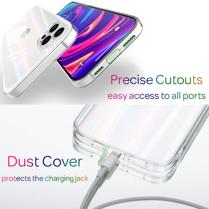 NALIA Klare Regenbogen Hülle für iPhone 12 Pro Max, Rainbow Case Schutz Cover Default Title NALIA
