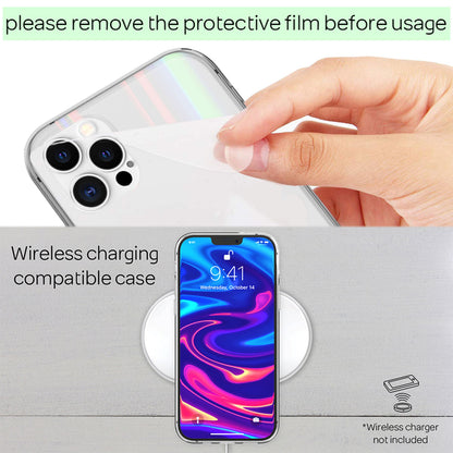 NALIA Klare Regenbogen Hülle für iPhone 12 Pro Max, Rainbow Case Schutz Cover Default Title NALIA