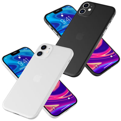 NALIA Ultra Slim Hardcase für iPhone 12 Mini – Matt-Transparent & 0.3mm Dünn – PHANTOM (Hauchdünnes Cover & Kamera-Vollschutz) – Marke aus Berlin Default NALIA SlimFit Hülle