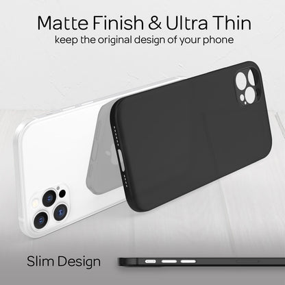 NALIA Extra Dünn Hard Case für iPhone 12 Pro, Ultra Slim Handy Hülle Schwarz NALIA SlimFit Hülle