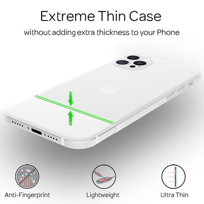 NALIA Extra Dünn Hard Case für iPhone 12 Pro, Ultra Slim Handy Hülle Weiß NALIA SlimFit Hülle