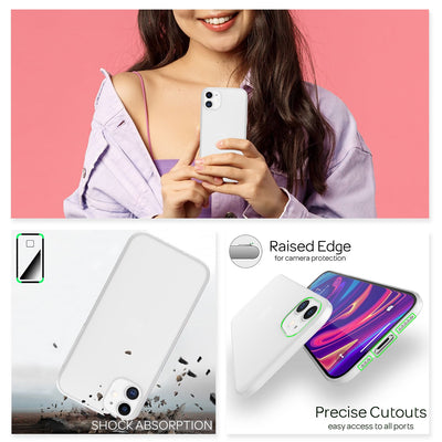 iPhone 12 Pro Handyhülle Hardcase NALIA Case Cover klar transparent dünn Weiß NALIA SlimFit Hülle
