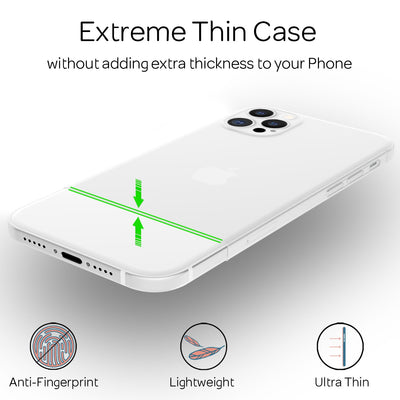 NALIA Ultra Slim Hardcase für iPhone 12 Pro Max – Matt-Transparent & 0.3mm Dünn – PHANTOM (Dünnes Cover & Kamera-Vollschutz) – Marke aus Berlin Weiß NALIA SlimFit Hülle