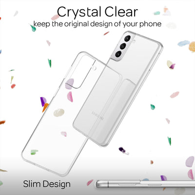 NALIA Transparente Silikonhülle für Samsung Galaxy S21 Plus – Anti-Gelb & Rutschfest – GLAZE (Handyhülle Kristallklar, Schlank & Stoßfest) – Marke aus Berlin Default Title NALIA Transparente Hülle