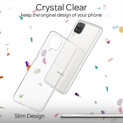 NALIA Transparente Silikonhülle für Samsung Galaxy A12 – Anti-Gelb & Rutschfest – GLAZE (Handyhülle Kristallklar, Schlank & Stoßfest) – Marke aus Berlin Default Title NALIA Transparente Hülle