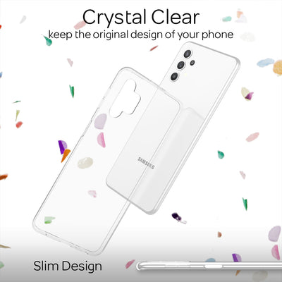 NALIA Transparente Silikonhülle für Samsung Galaxy A32 5G – Anti-Gelb & Rutschfest – GLAZE (Handyhülle Kristallklar, Schlank & Stoßfest) – Marke aus Berlin Default Title NALIA Transparente Hülle