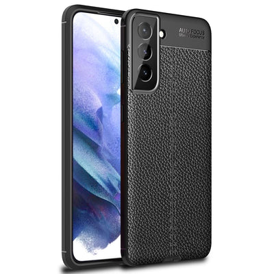 NALIA Leder-Optik Silikon Case für Samsung Galaxy S21 – Griffig & Matt – BARRON Handyhülle (Anti-Fingerprint, Stoßfest & Robust) – Marke aus Berlin Default Title NALIA Protective Hülle