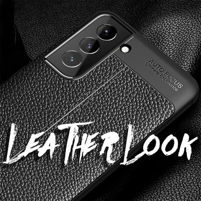 NALIA Leder-Optik Silikon Case für Samsung Galaxy S21 – Griffig & Matt – BARRON Handyhülle (Anti-Fingerprint, Stoßfest & Robust) – Marke aus Berlin Default Title NALIA Protective Hülle