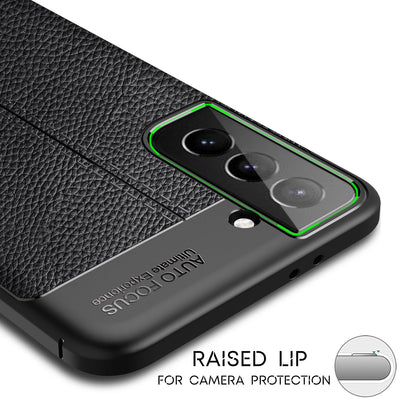 NALIA Leder-Optik Silikon Case für Samsung Galaxy S21 – Griffig & Matt – BARRON Handyhülle (Anti-Fingerprint, Stoßfest & Robust) – Marke aus Berlin Default Title NALIA Protective Hülle