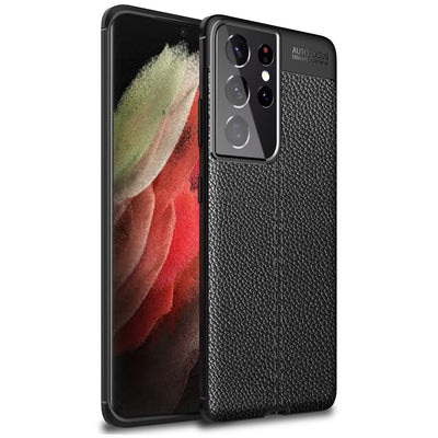 NALIA Leder-Optik Silikon Case für Samsung Galaxy S21 Ultra – Griffig & Matt – BARRON Handyhülle (Anti-Fingerprint, Stoßfest & Robust) – Marke aus Berlin Default Title NALIA Protective Hülle