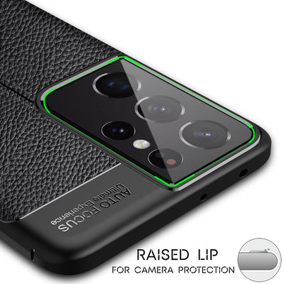 NALIA Leder-Optik Silikon Case für Samsung Galaxy S21 Ultra – Griffig & Matt – BARRON Handyhülle (Anti-Fingerprint, Stoßfest & Robust) – Marke aus Berlin Default Title NALIA Protective Hülle