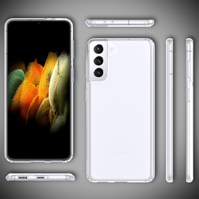 NALIA Transparente Hülle für Samsung Galaxy S21 Plus – Harte Rückseite & Silikon Rand – IGNITE (Stoßfeste Handyhülle & Verstärkte Ecken) – Marke aus Berlin Default Title NALIA Transparente Hülle